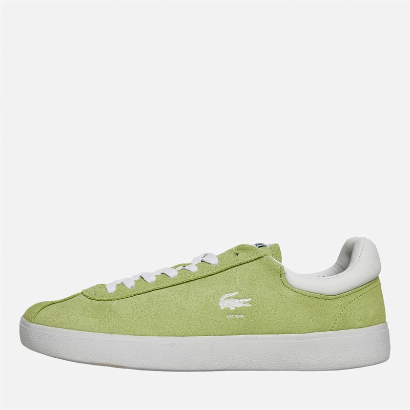 Lacoste Womens Baseshot Trainers Light Green/White
