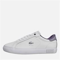 Lacoste Womens Powercourt Trainers White/Light Pruple