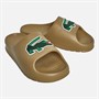 Lacoste Womens Serve Slides 2.0 Light Brown/White