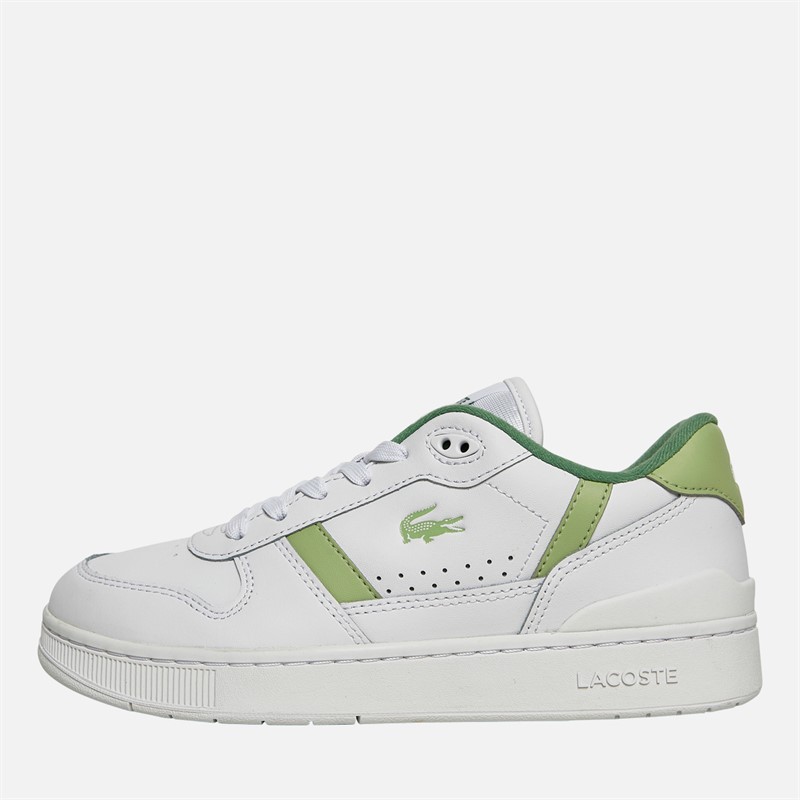 Lacoste Womens T-Clip Set Trainers White/Light Green
