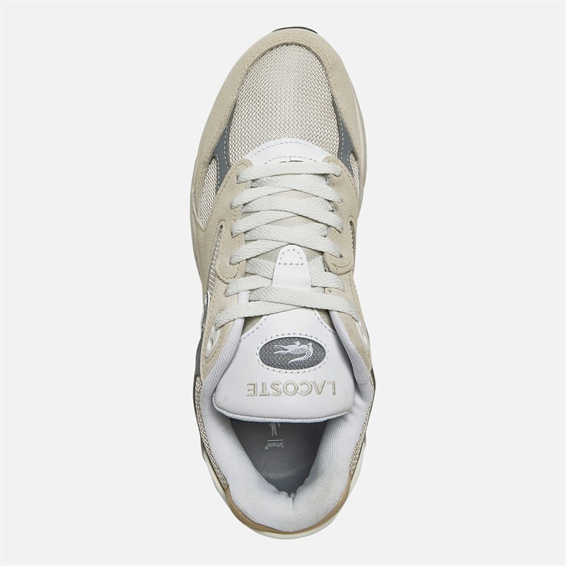 Lacoste Mens Storm 96 Lo Vintage Trainers Off White/Dark Grey