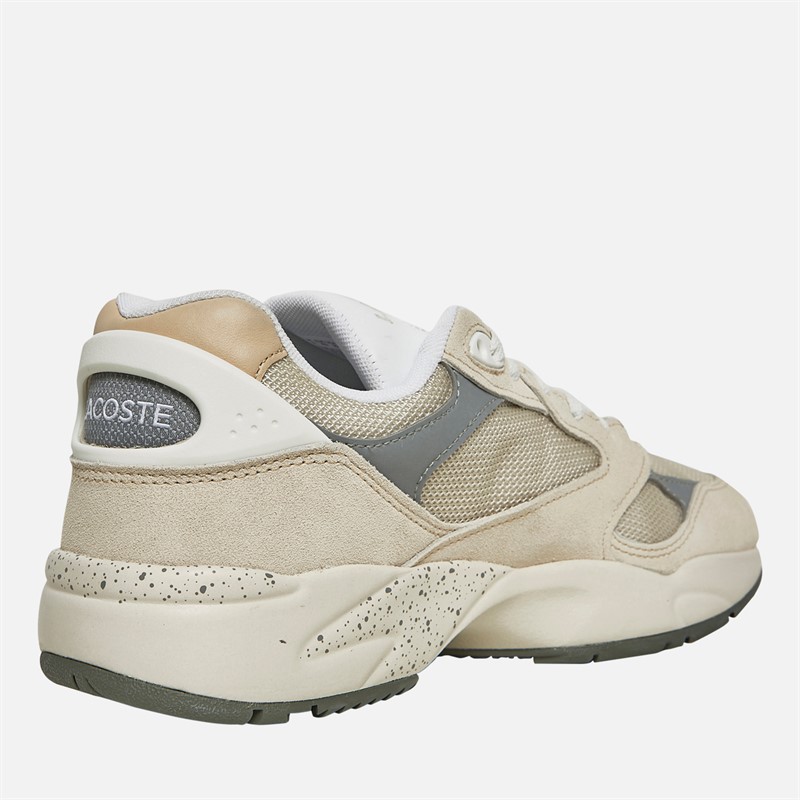 Lacoste Mens Storm 96 Lo Vintage Trainers Off White/Dark Grey