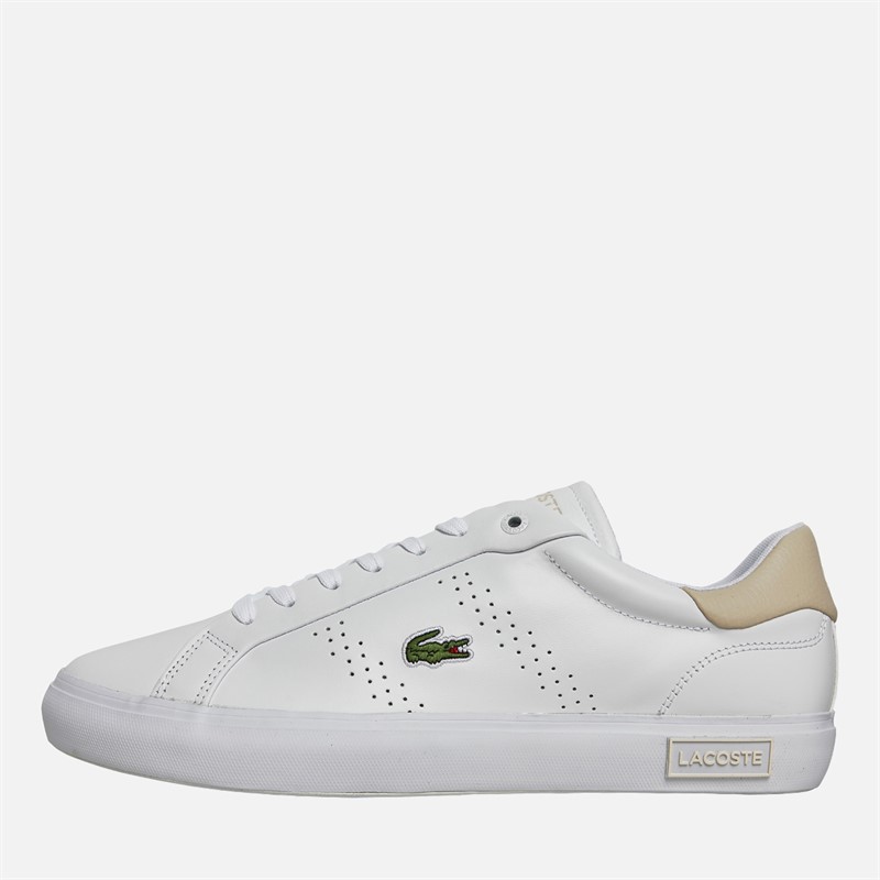 Lacoste Mens Powercourt 2.0 Trainers White/Off White