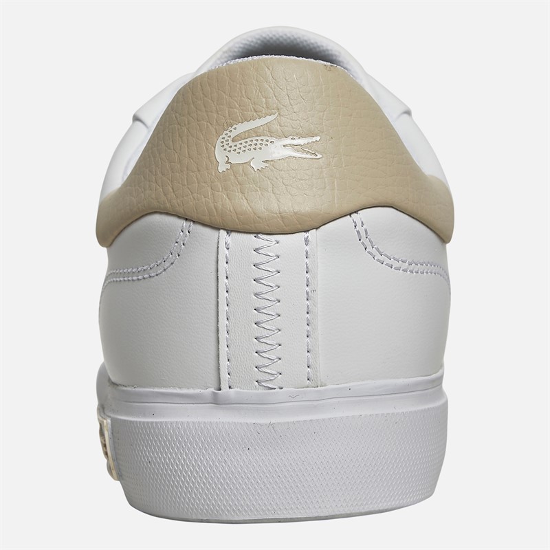 Lacoste Mens Powercourt 2.0 Trainers White/Off White