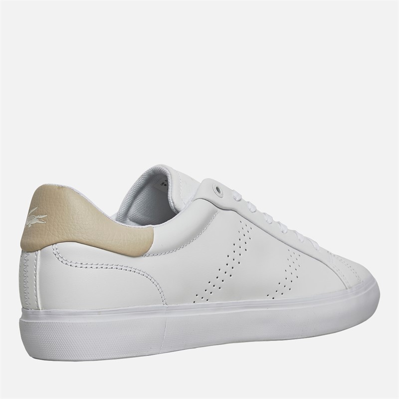 Lacoste Mens Powercourt 2.0 Trainers White/Off White