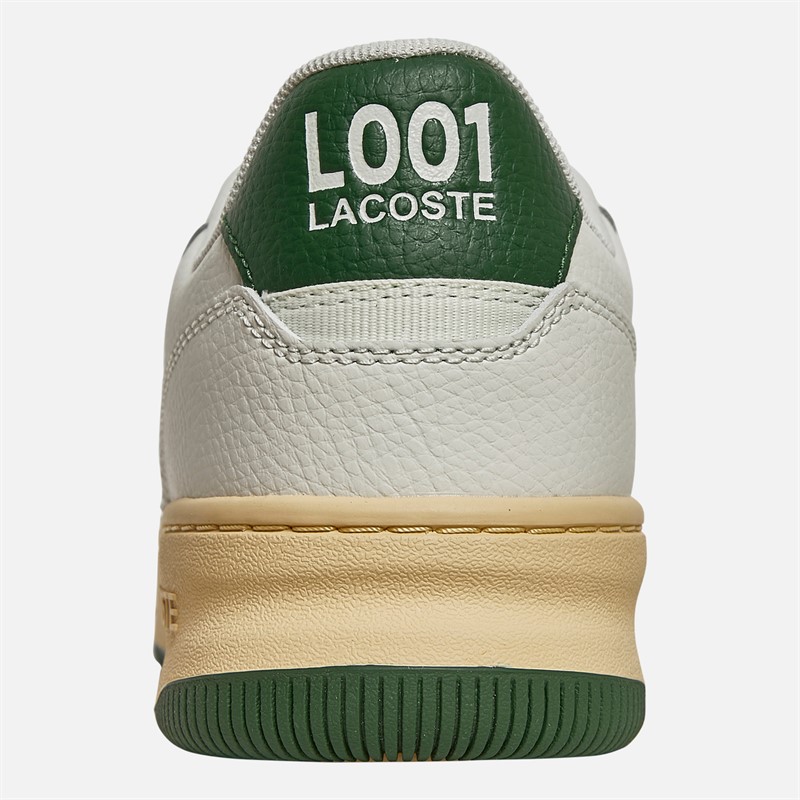 Lacoste Mens L001 Set Trainers Off White/Dark Green
