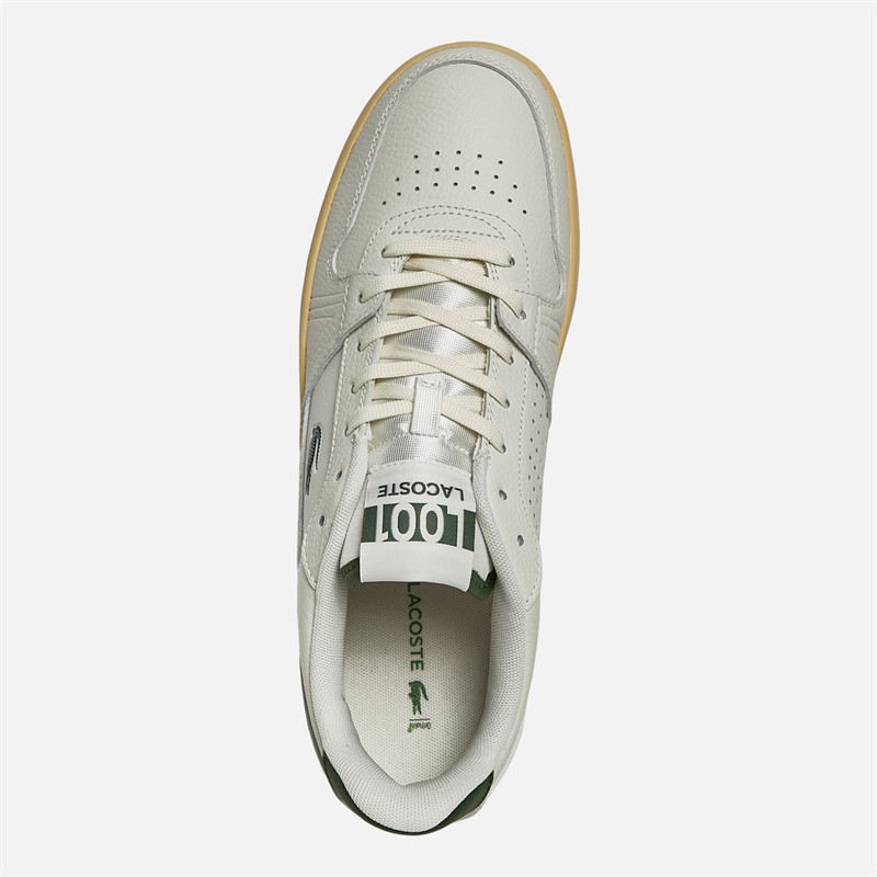 Lacoste Mens L001 Set Trainers Off White/Dark Green