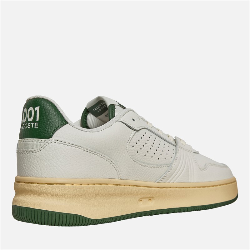 Lacoste Mens L001 Set Trainers Off White/Dark Green