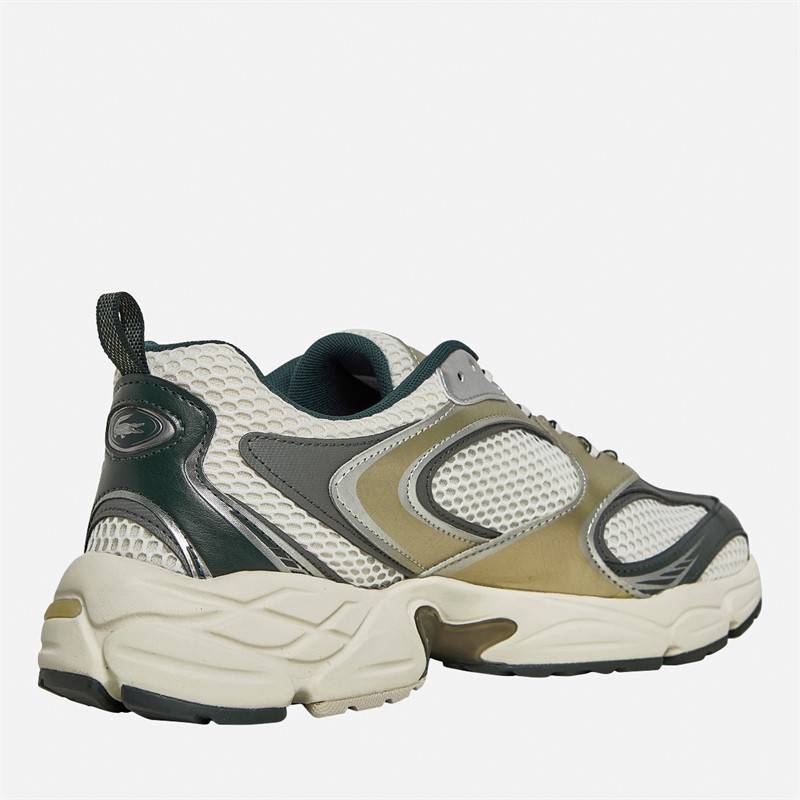 Lacoste Mens Storm 96 2K Trainers Off White/Dark Green
