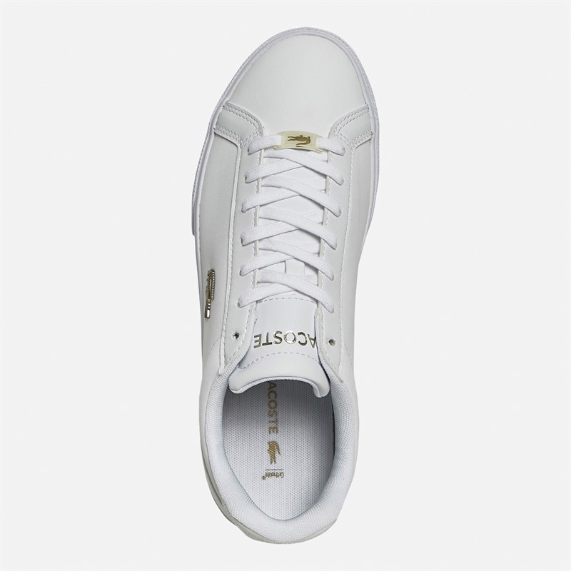 Lacoste Mens Lerond Pro Trainers White/White