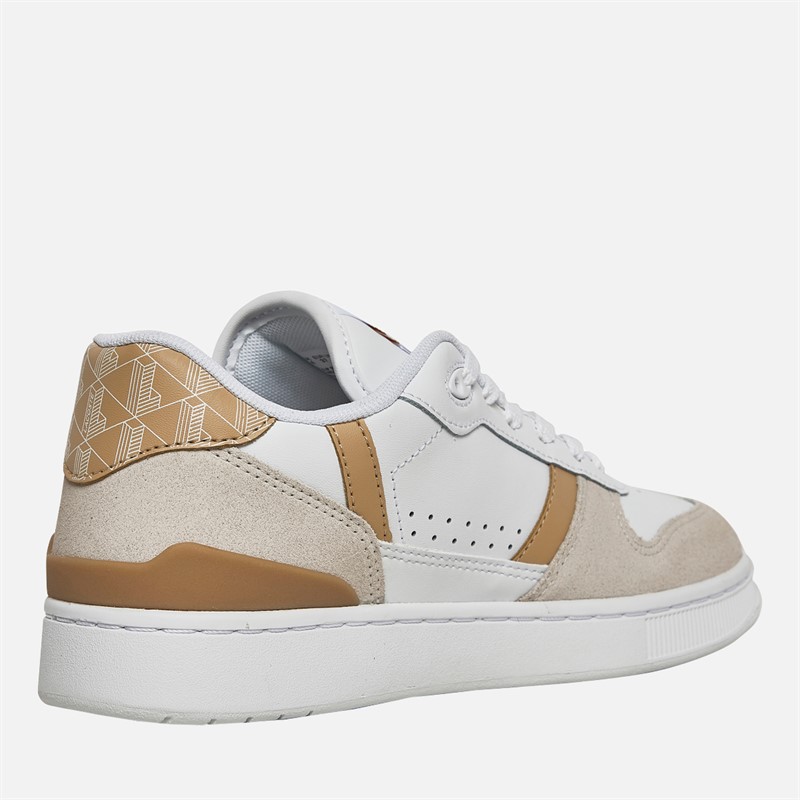 Lacoste Womens T-Clip Set Trainers White/Light Brown