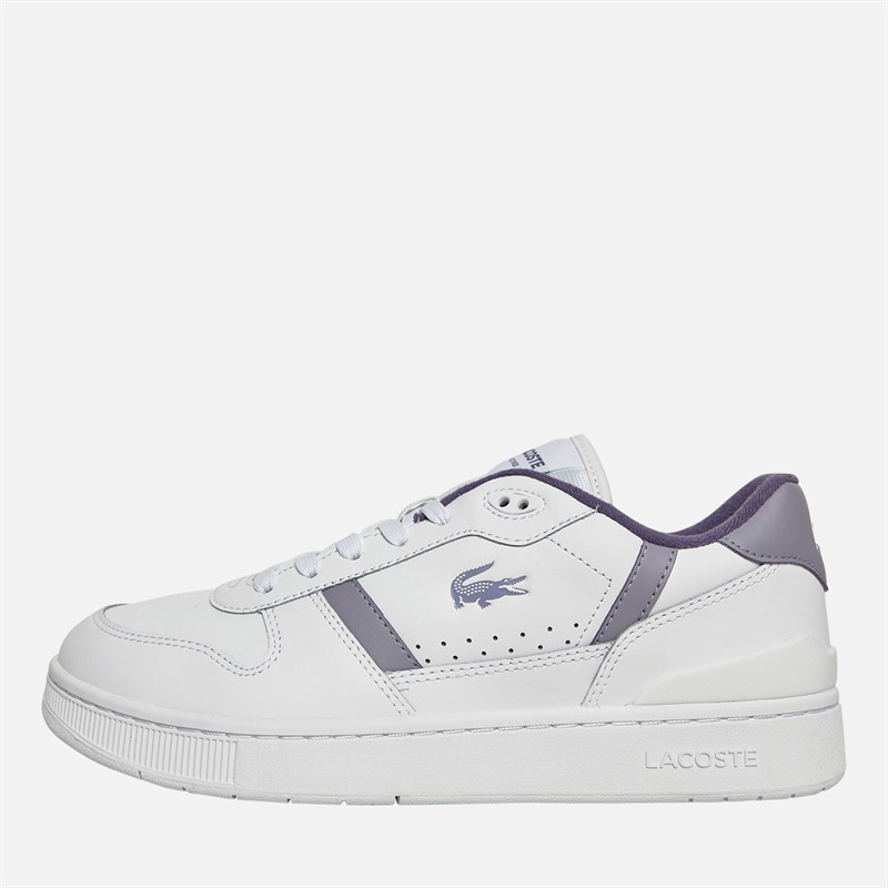 Lacoste Womens T-Clip Set Trainers White/Light Purple