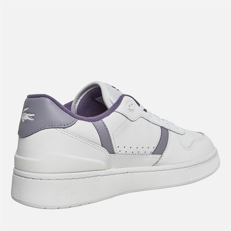 Lacoste Womens T-Clip Set Trainers White/Light Purple
