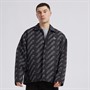 Lacoste Mens Monogram Lettering Jacket Black