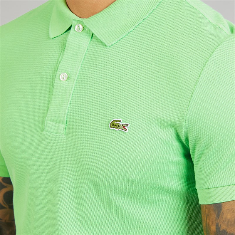 Lacoste Mens Slim Fit Polo Shirt Shirt Green