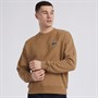 Lacoste Mens Loose Fit Fleece Sweatshirt Brown