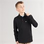 Lacoste Boys Long Sleeve Polo Black