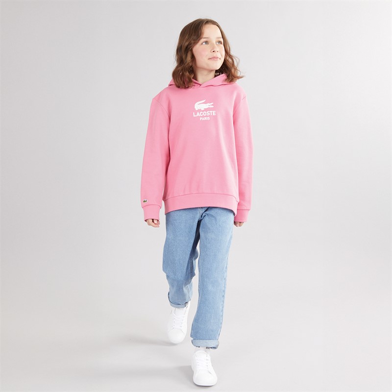 Lacoste Girls Hoodie Reseda Pink