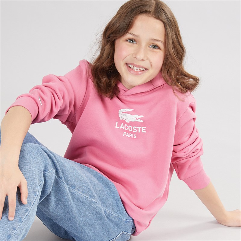 Lacoste Girls Hoodie Reseda Pink
