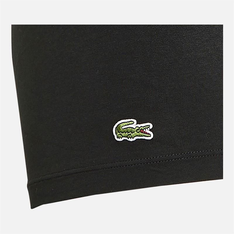 Lacoste Mens Three Pack Trunks Black/Pitch Chine-Silver