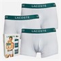 Lacoste Mens Three Pack Trunks Boxers White