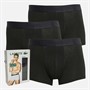 Lacoste Mens Three Pack Trunks Black