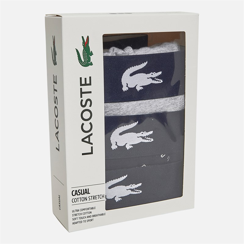 Lacoste Mens Three Pack Boxer Trunks BCK