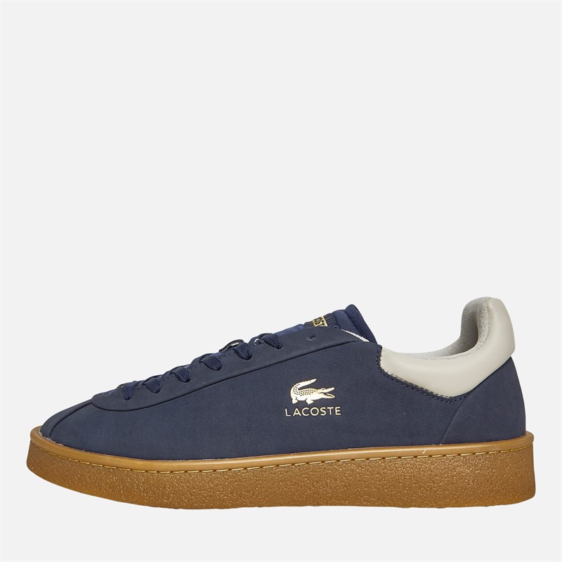 Lacoste Mens Baseshot PRM Trainers Navy/Gum