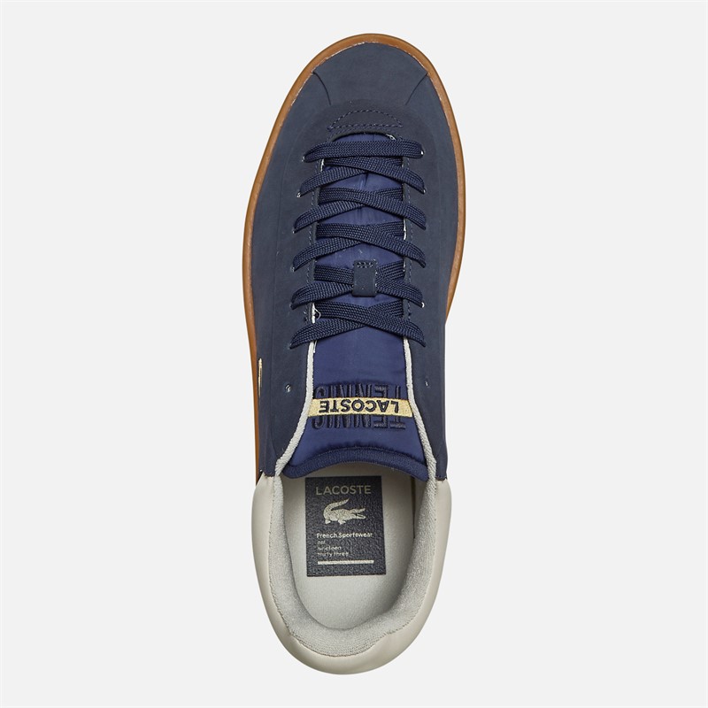 Lacoste Mens Baseshot PRM Trainers Navy/Gum