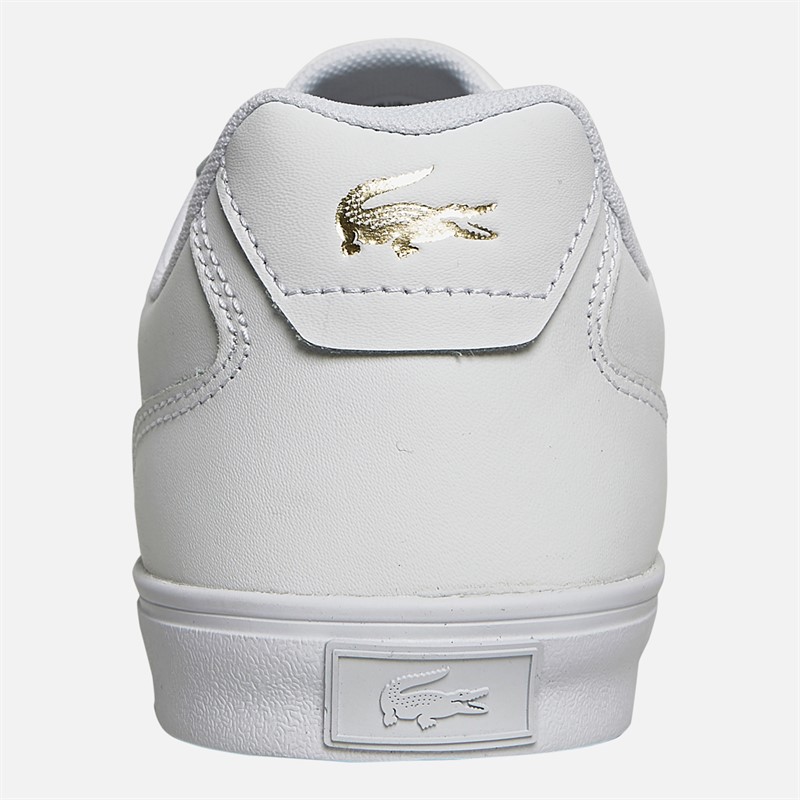 Lacoste Womens Lerond Pro Trainers White/Gold