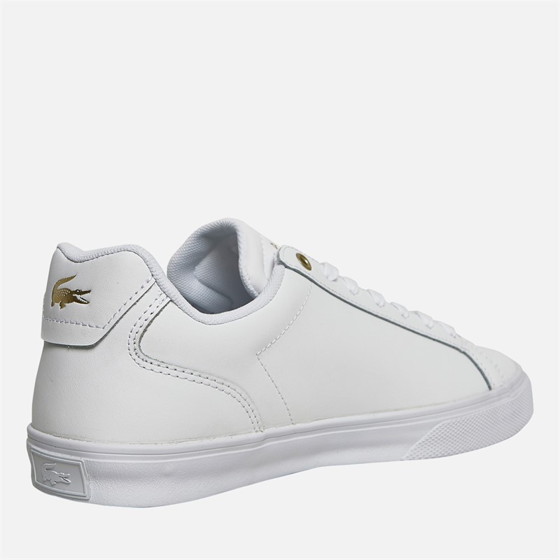 Lacoste Womens Lerond Pro Trainers White/Gold