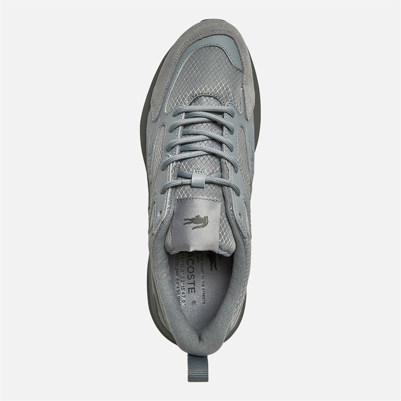 Lacoste Mens L003 Evo Trainers Light Grey/Dark Grey