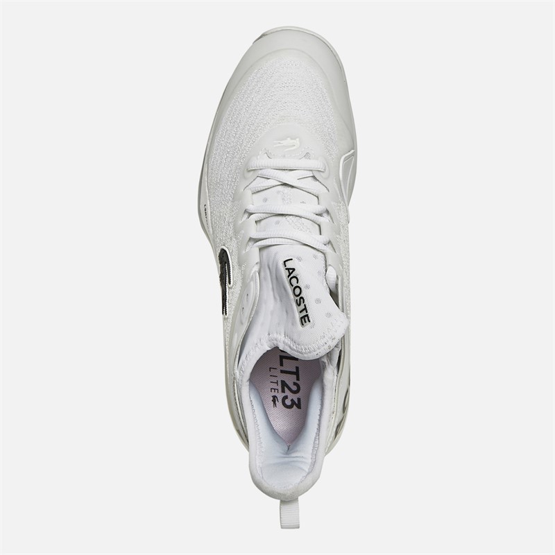 Lacoste Womens AG-LT23 Lite All Court Tennis Shoes White/White