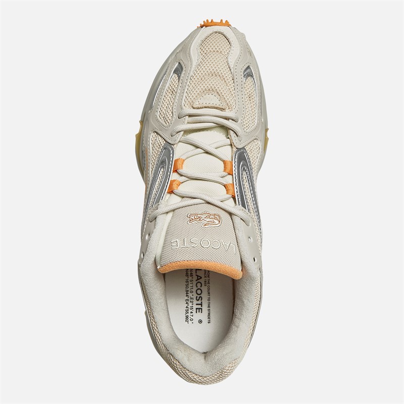 Lacoste Mens L003 2K24 Trainers Light Tan/Light Orange