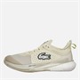 Lacoste Womens AG-LT23 Lite All Court Tennis Shoes Off White/Light Yellow
