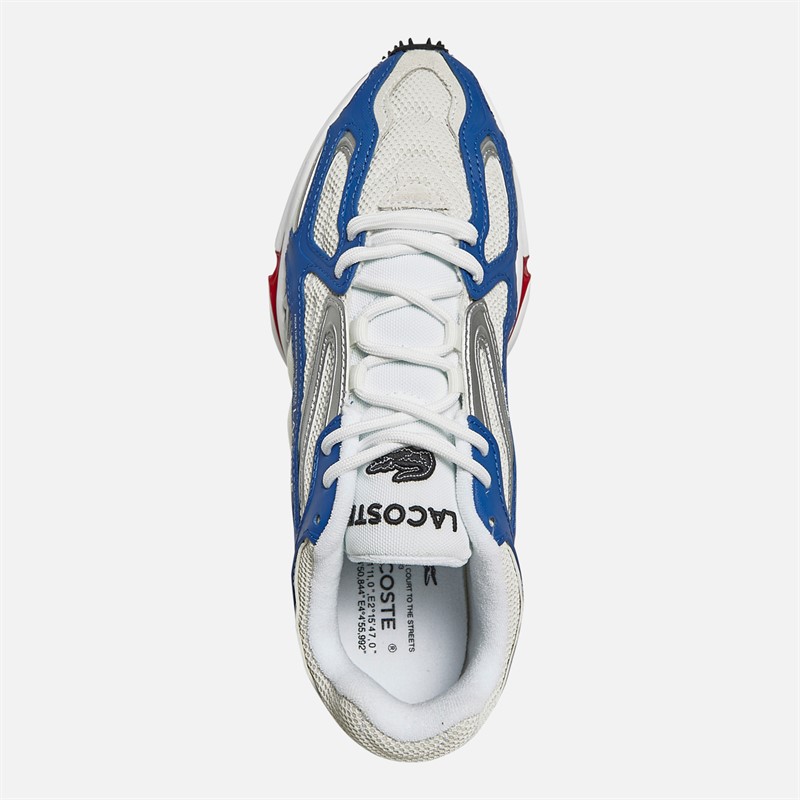 Lacoste Mens L003 2K24 Trainers White/Red/Blue