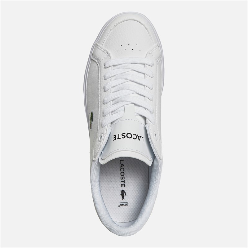 Lacoste Womens Powercourt Trainers White/Black