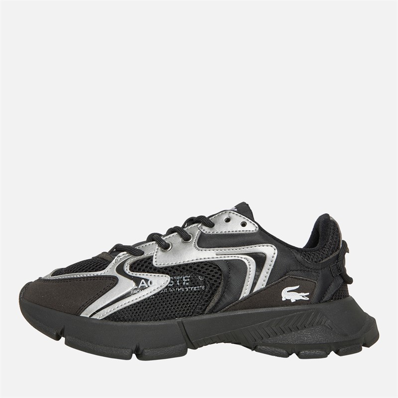 Lacoste Boys L003 Neo Trainers Black/Silver - Size 4.5