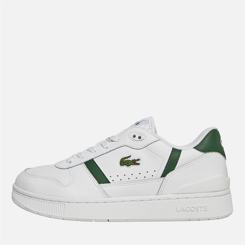 Lacoste Womens T-Clip Set Trainers White/Dark Green