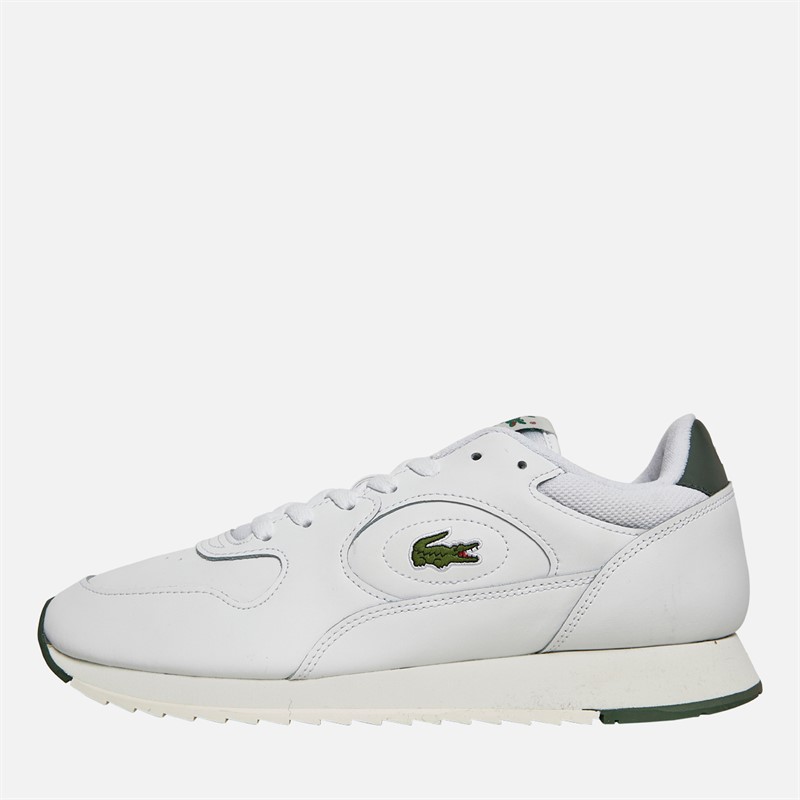 Lacoste Mens Linetrack Trainers White/Green - Size 7.5