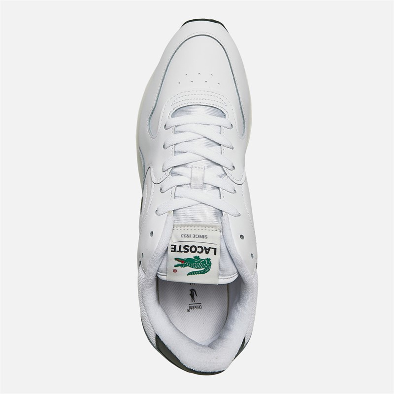 Lacoste Mens Linetrack Trainers White/Green