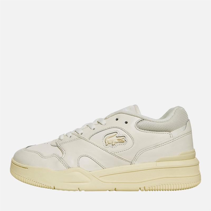 Lacoste Mens Lineshot Trainers Off White/Light Yellow