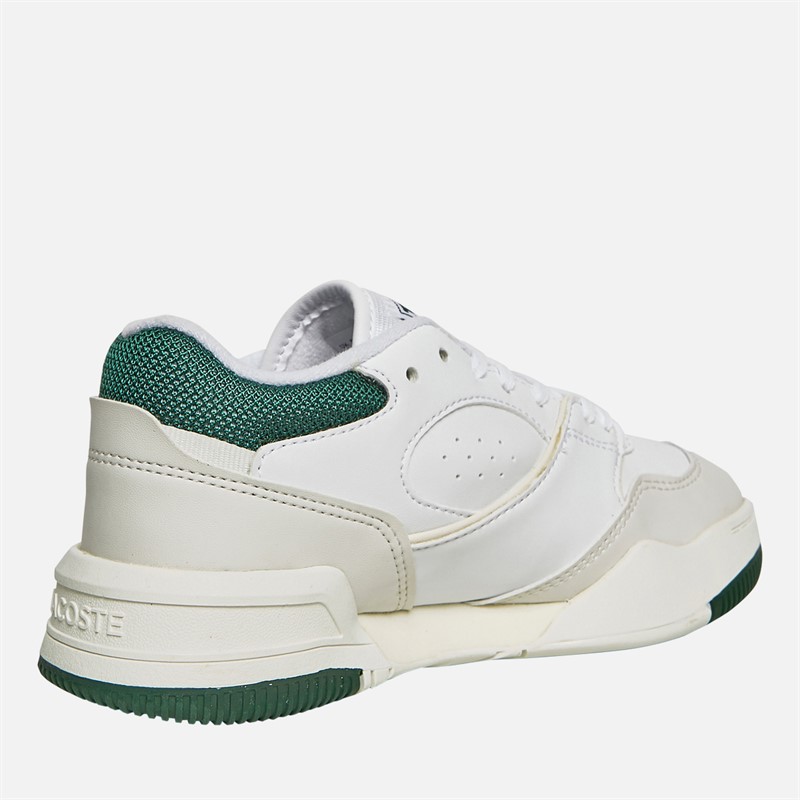 Lacoste Kids Lineshot Trainers Off White/Green
