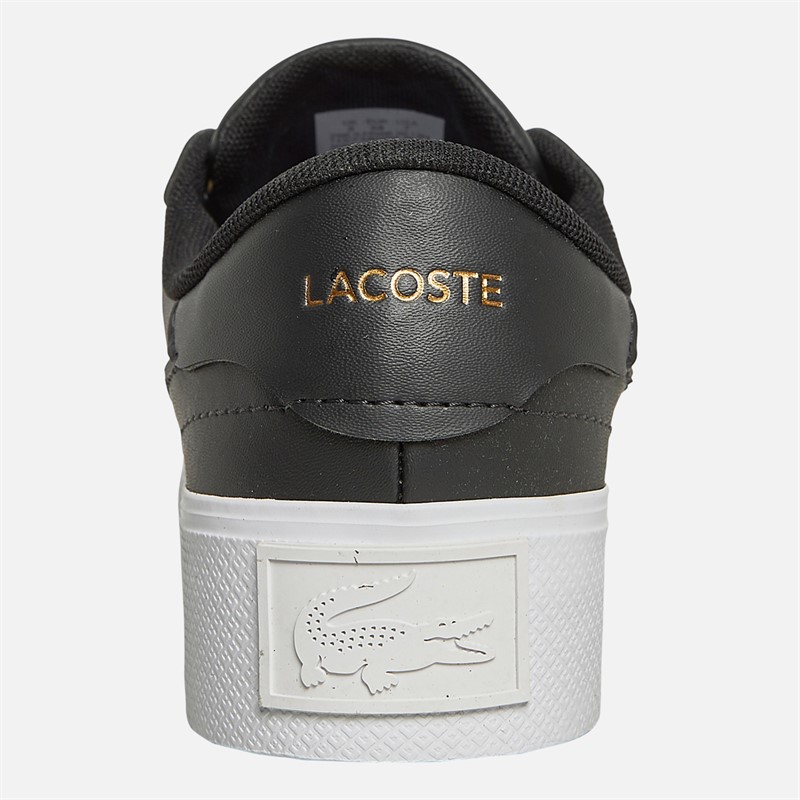 Lacoste Womens Ziane Platform Trainers Black/White