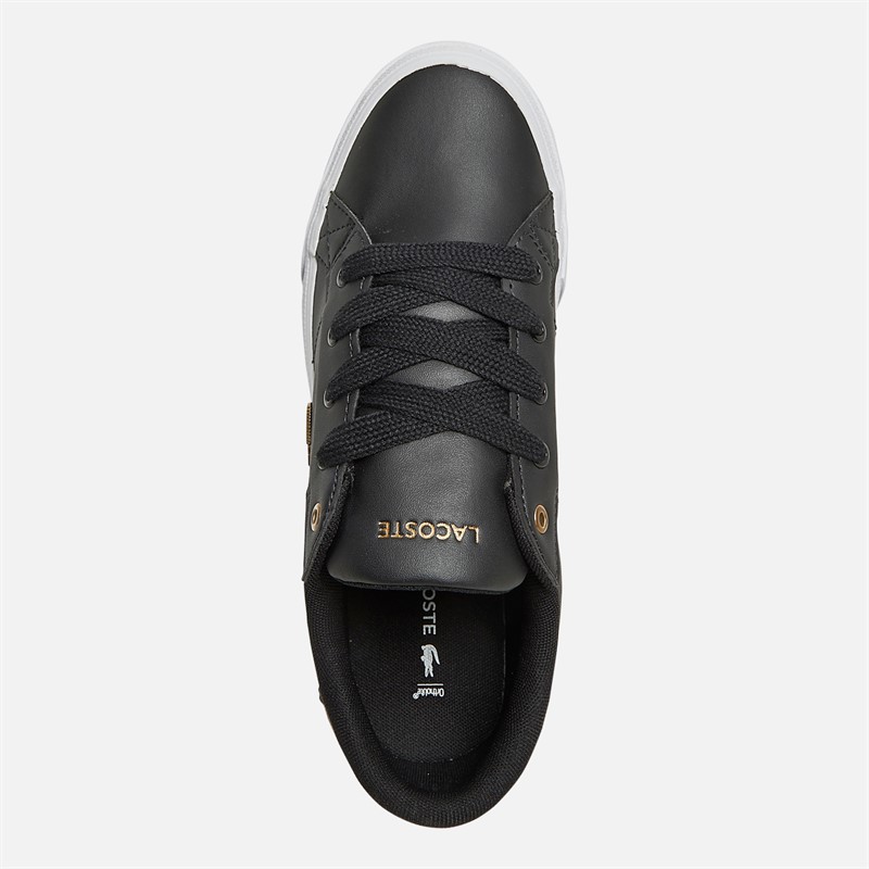 Lacoste Womens Ziane Platform Trainers Black/White