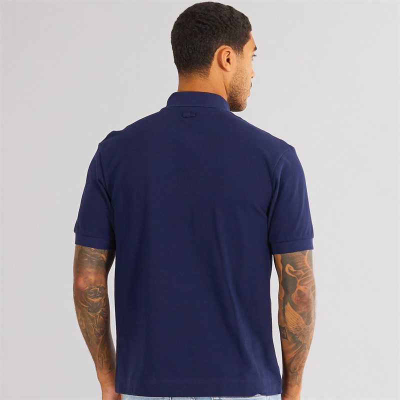 Lacoste Mens Short Sleeve Polo Shirt Navy Blue