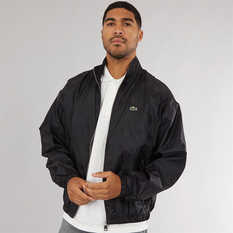 Lacoste Mens Monogram Jacket Black