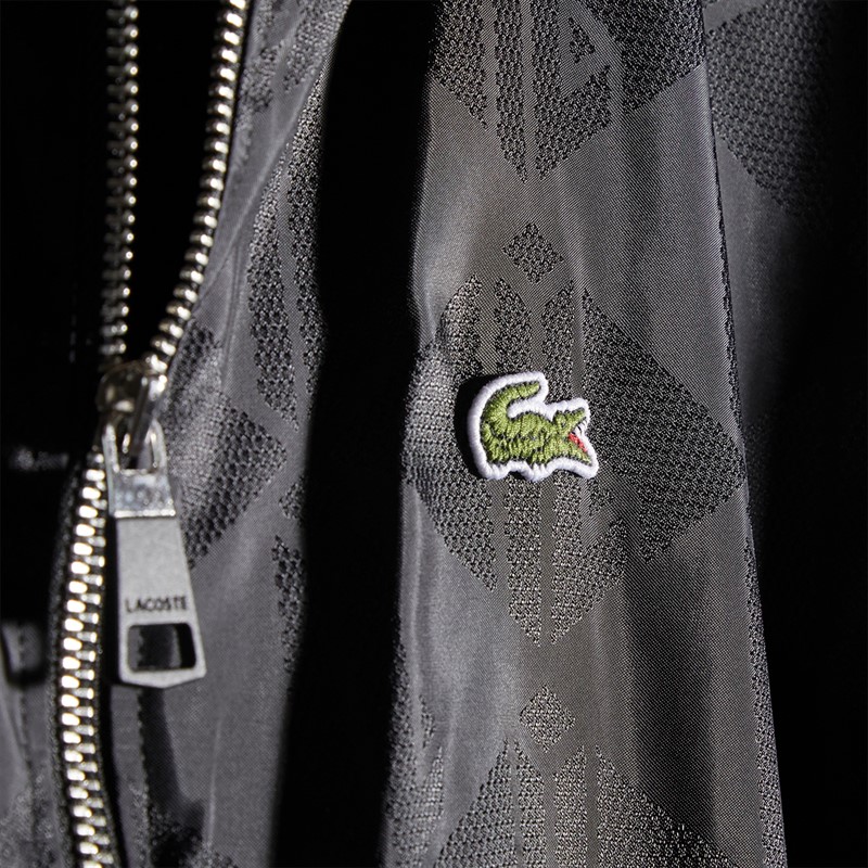 Lacoste Mens Monogram Jacket Black