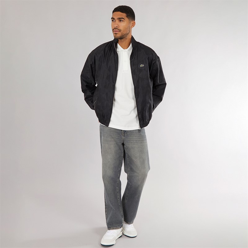 Lacoste Mens Monogram Jacket Black