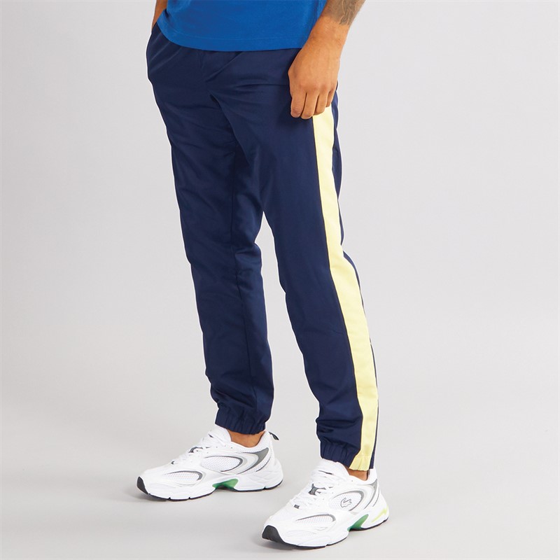 Lacoste Mens Joggers Navy Blue/Bonnie-Yellow - Size M